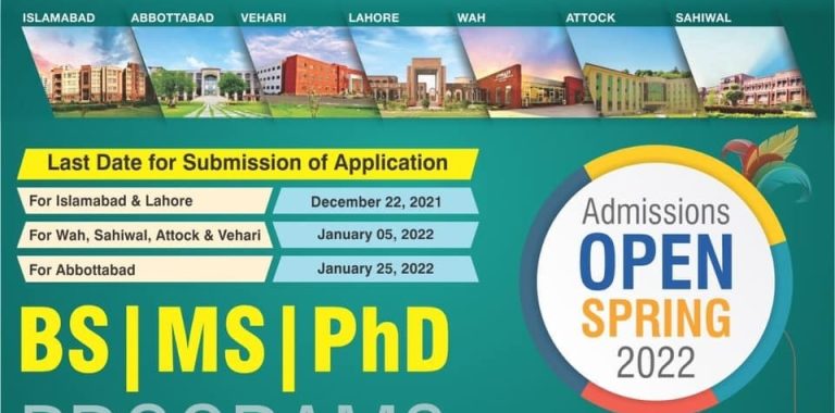 Comsats Institute Of Information Technology Spring Admissions 2022