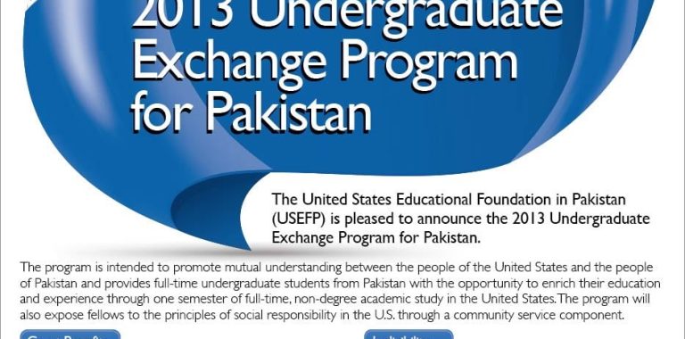 2013 Undergraduate Exchange Program for Pakistan