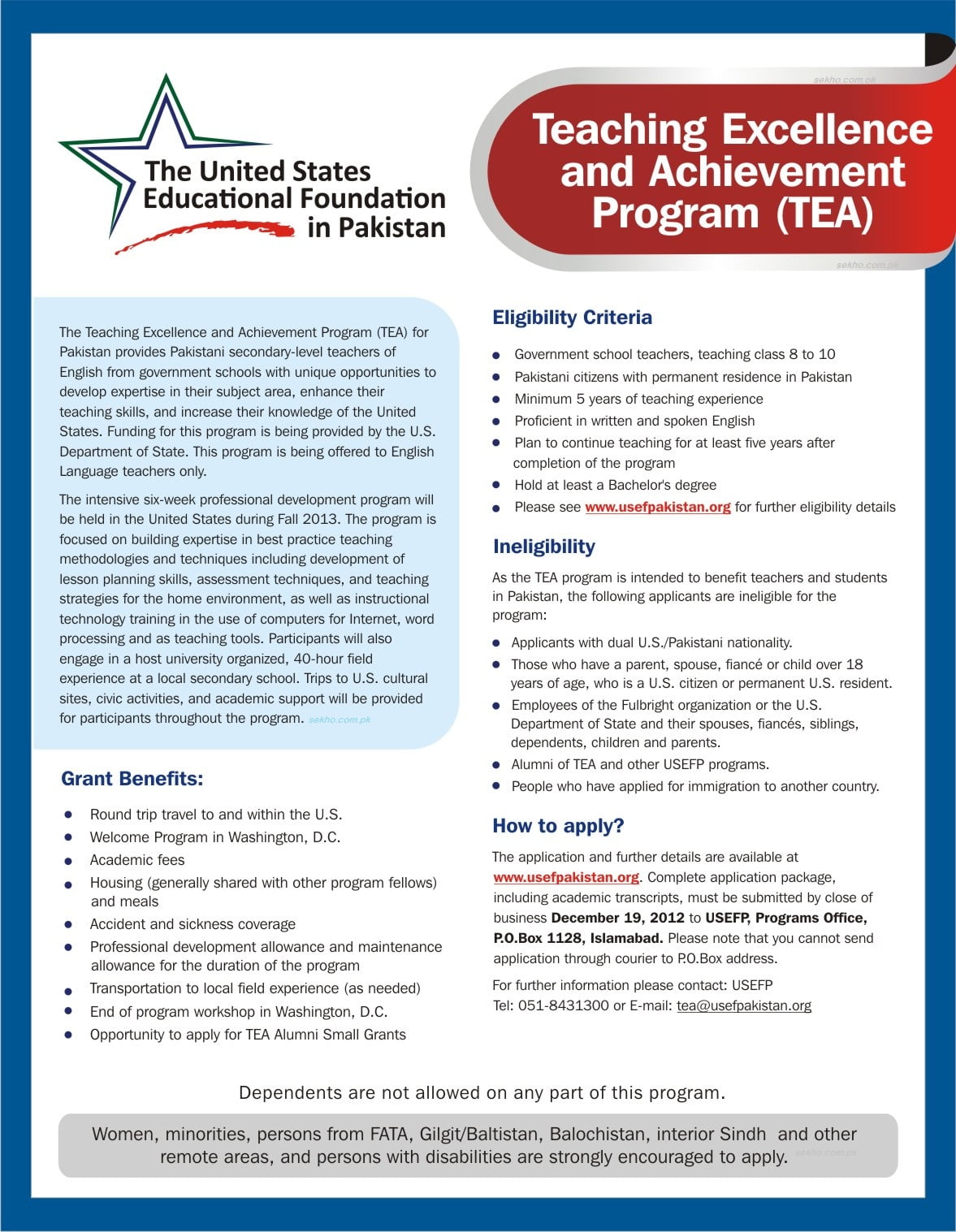 Teaching Excellence And Achievement (Tea) Program 2013