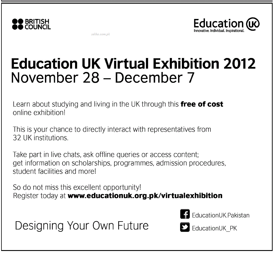 Education UK Virtual Exhibition 2012 for Pakistani Students