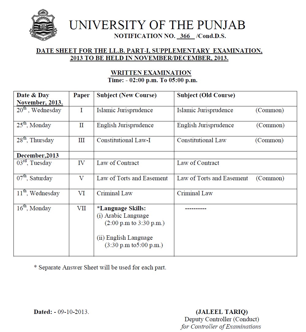 Time of exams is 2:00 PM to 5:00 PM 