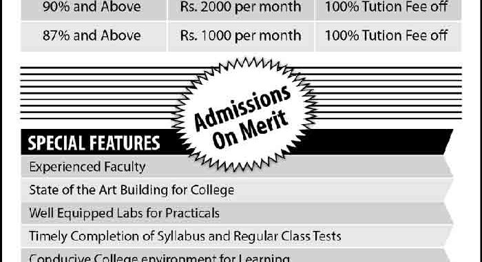 Garrison Boys High School and College Lahore Admission 2014