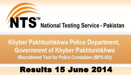 Kpk Police Department Nts 15Th June Test Result 2014