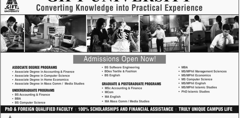 Gift University Admissions Fall 2016