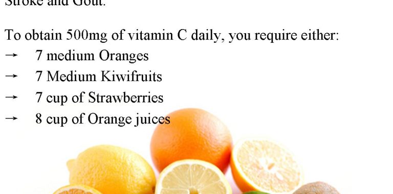 Vitamin C reduce Heart disease and Cancer