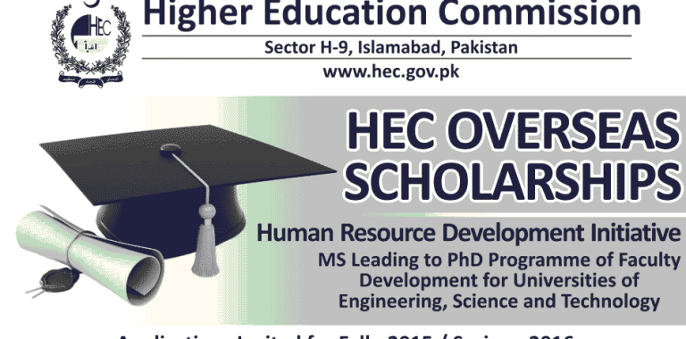 Hec Overseas Scholarships 2015 For Ms, Phd Students Apply Online Date