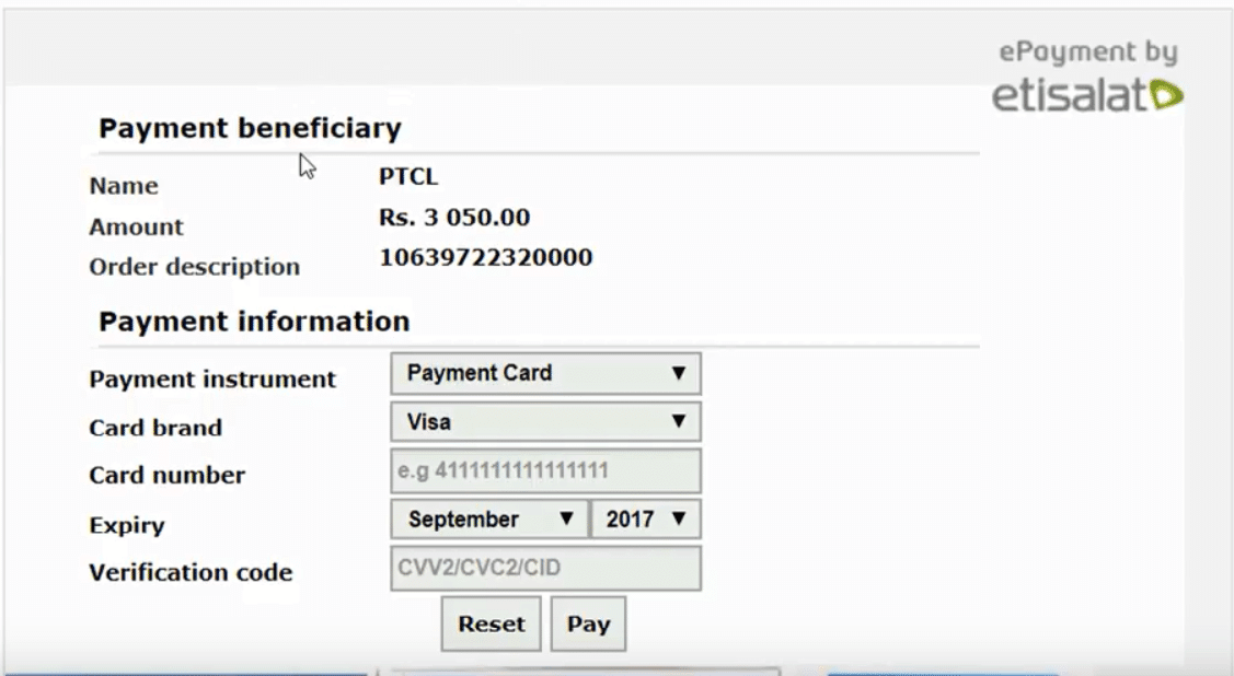 Ptcl Bill Payment Online Step By Step Guide