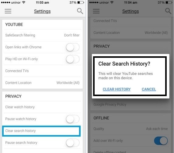how-to-delete-youtube-search-history-on-iphone-ipad-ipod-through-aplication