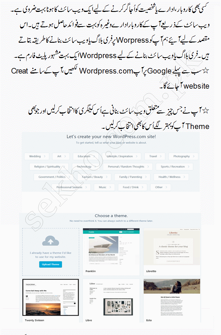 How To Make Free Website on WordPress In Urdu