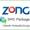 How To Check Zong Remaining SMS Package Code