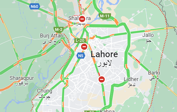 Live Traffic Situation In Lahore Now Today By Roads