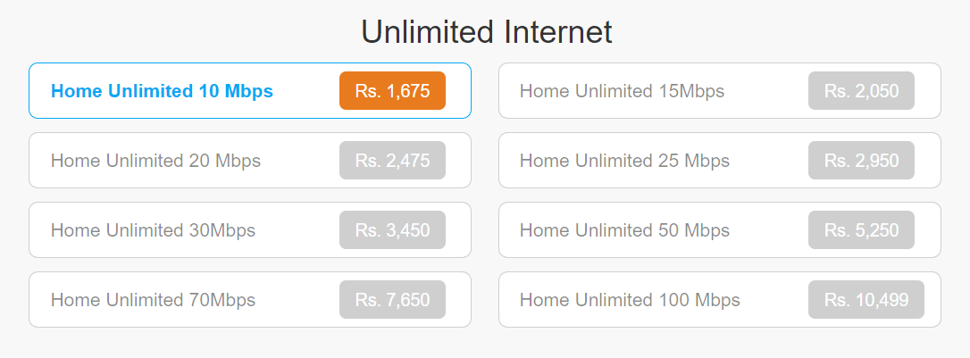 Nayatel Internet Packages 2024