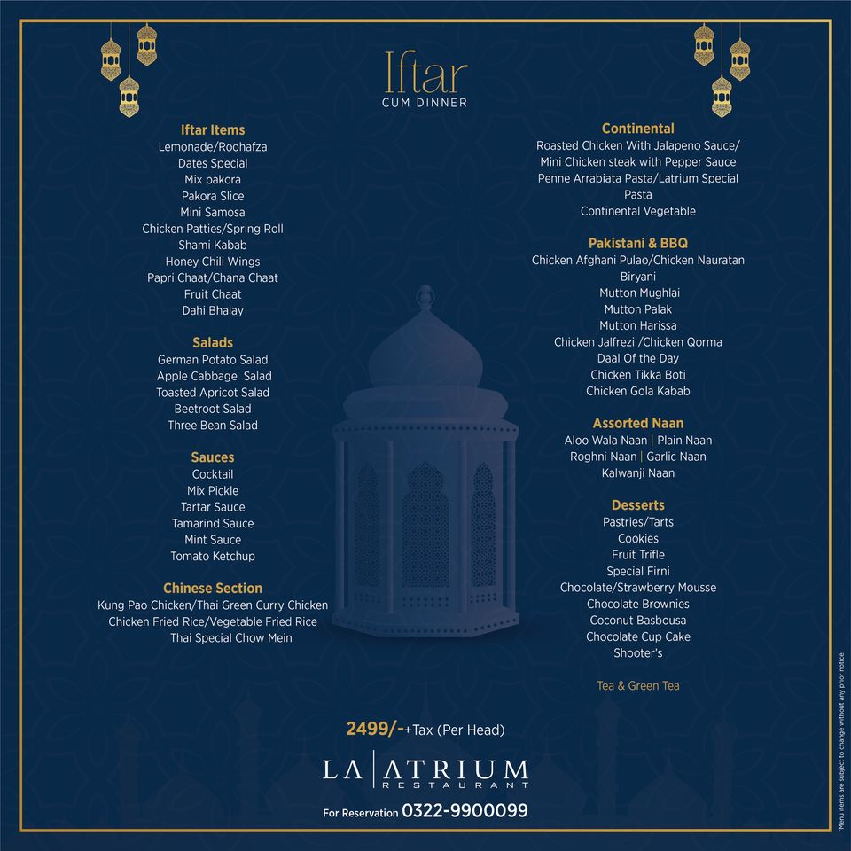 La Atrium Iftar Buffet: