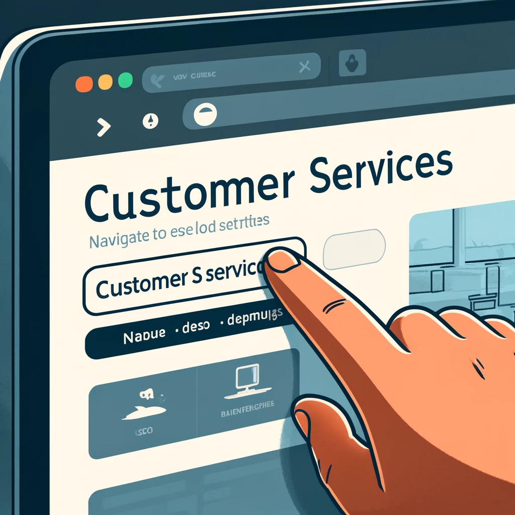 Navigate to Customer Services