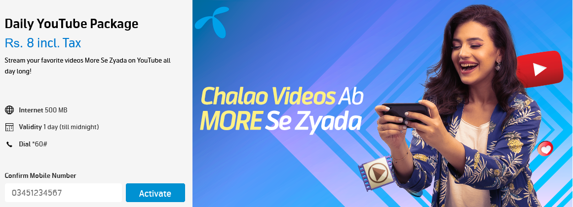 Telenor Youtube Package Code