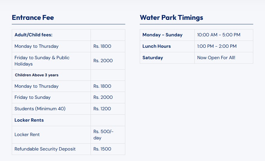 Sunway Lagoon Water Park Karachi Ticket Price