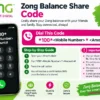Zong Balance Share Code