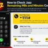How to Check Jazz Remaining MBs and Minutes Code