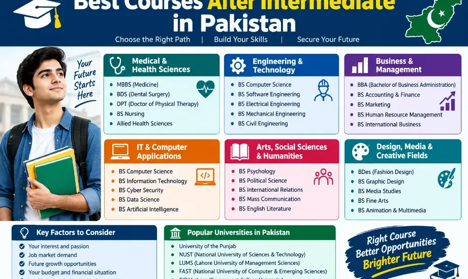 Best Courses After Intermediate in Pakistan