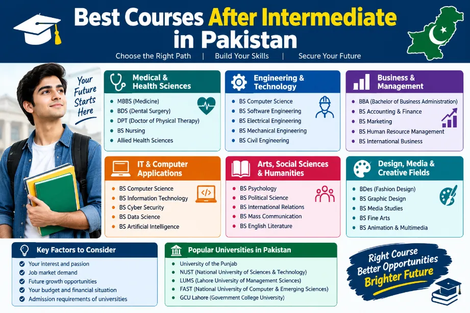 Best Courses After Intermediate in Pakistan