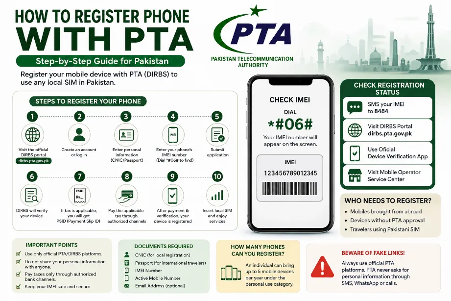 How To Register Phone With PTA