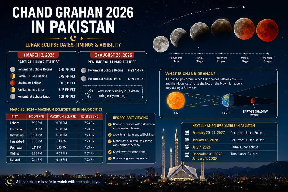 Chand Grahan 2026 in Pakistan