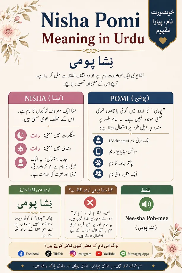 Nisha Pomi Meaning in Urdu