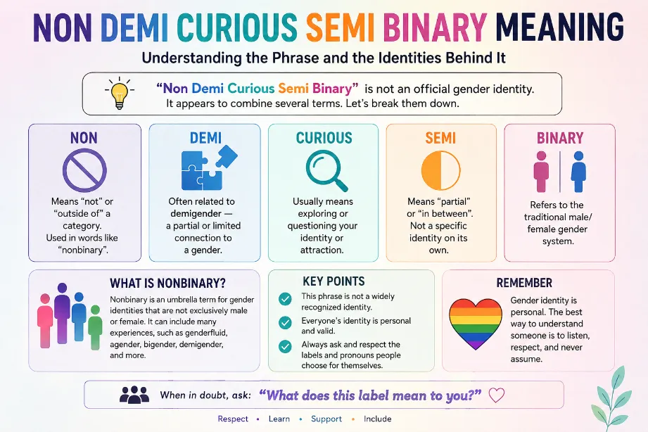 Non Demi Curious Semi Binary Meaning