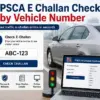 PSCA E Challan Check by Vehicle Number