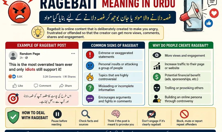 Ragebait Meaning in Urdu