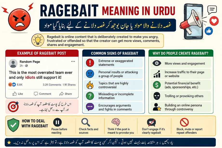 Ragebait Meaning in Urdu