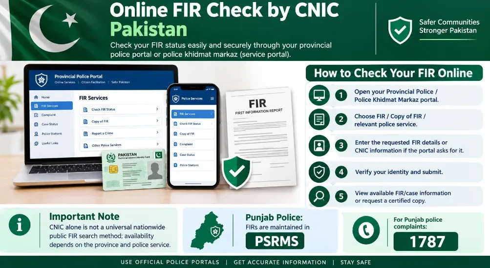 Online FIR Check by CNIC Pakistan