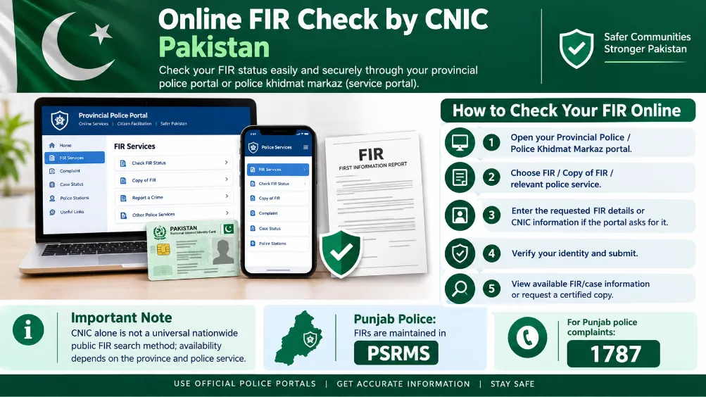 Online FIR Check by CNIC Pakistan